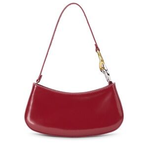 Staud Ollie Red Leather Shoulder Bag